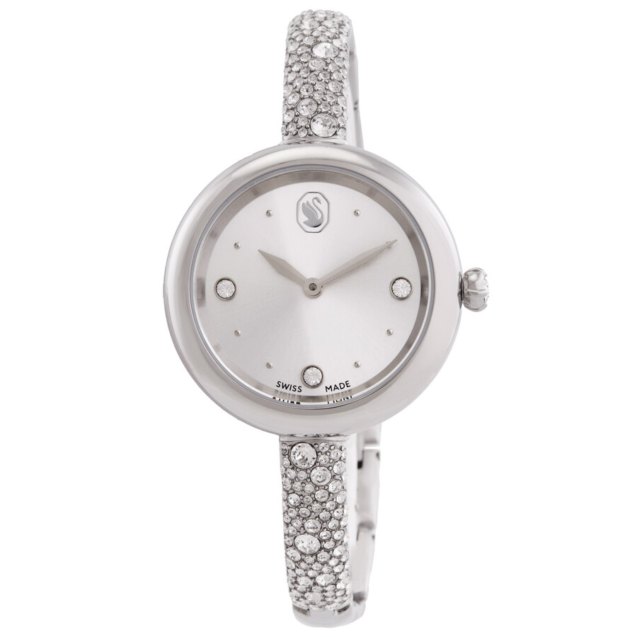 Swarovski Sublima 腕時計 レディース クォーツ シルバー バングル クリスタル装飾