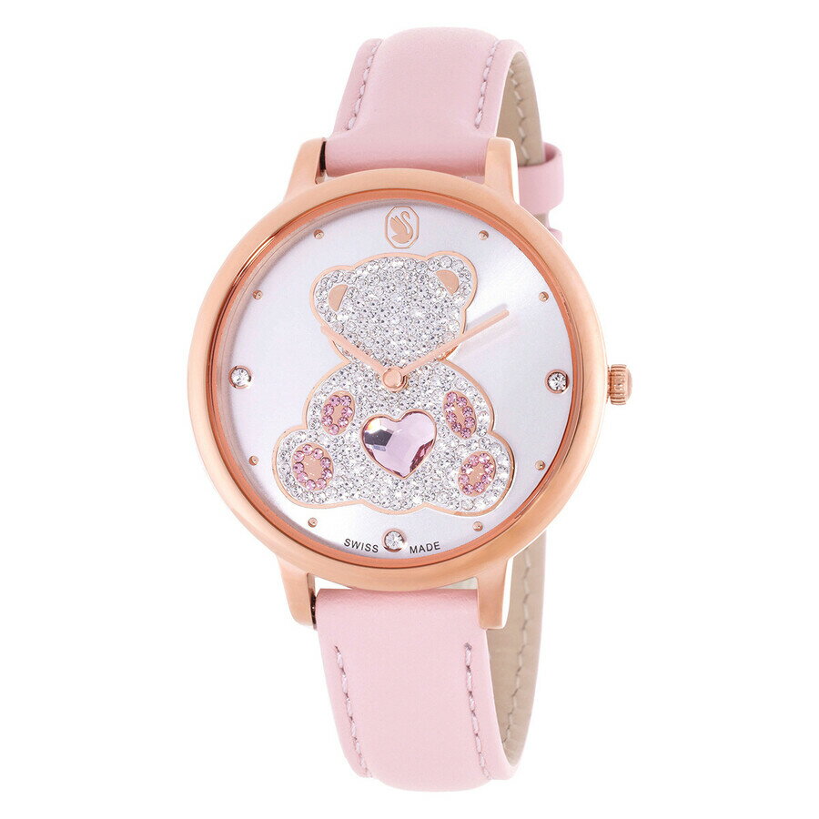 B, C, D, G, J, L, S, T, Z - Swarovski Teddy レディース 腕時計 クォーツ ピンク レザー ローズゴールド