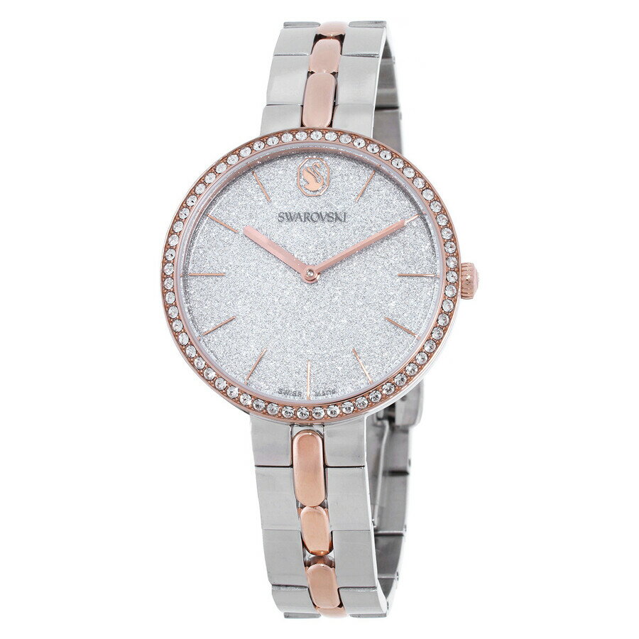 乐天商城 - Swarovski Cosmopolitan 腕時計 レディース クォーツ シルバー ローズゴールドコンビ クリスタルベゼル