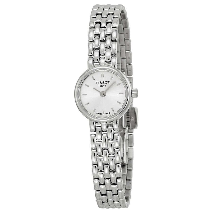 乐天商城 - Tissot T-Trend Lovely レディース 腕時計 クォーツ シルバー文字盤 ステンレスバンド 小ぶりなラウンドケース
