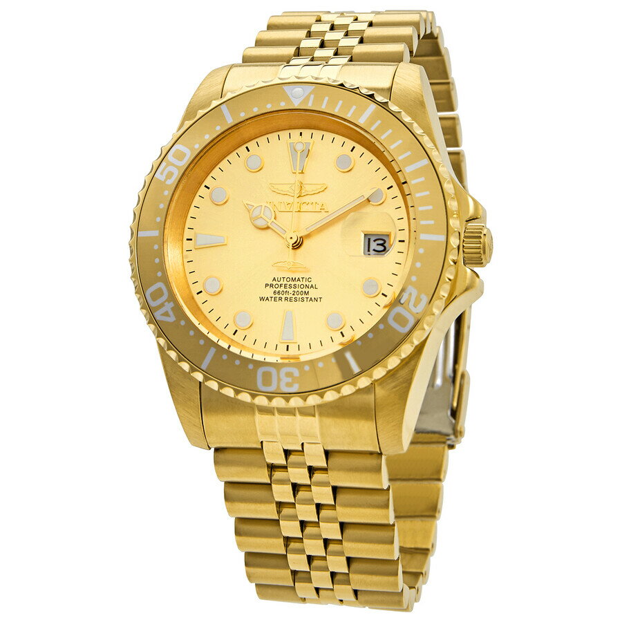 わ*び様 INVICTA 自動巻き 腕時計 ゴールド　ほぼ新品 楽天市場】自動巻き インビクタの通販