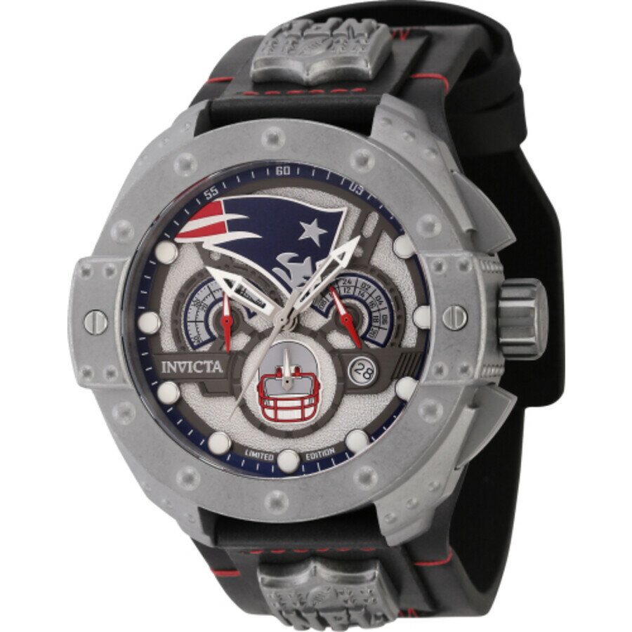 Invictaインビクタ NFL New England Patriots クォーツ ガンメタル ダイヤル メンズ ウォッチ 45122