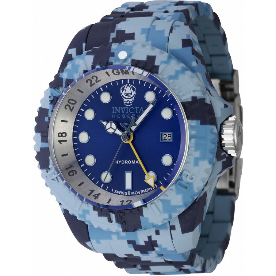 B, C, D, G, J, L, S, T, Z - Invictaインビクタ Reserve GMT デイト クォーツ ブルー ダイヤル メンズ ウォッチ 45940