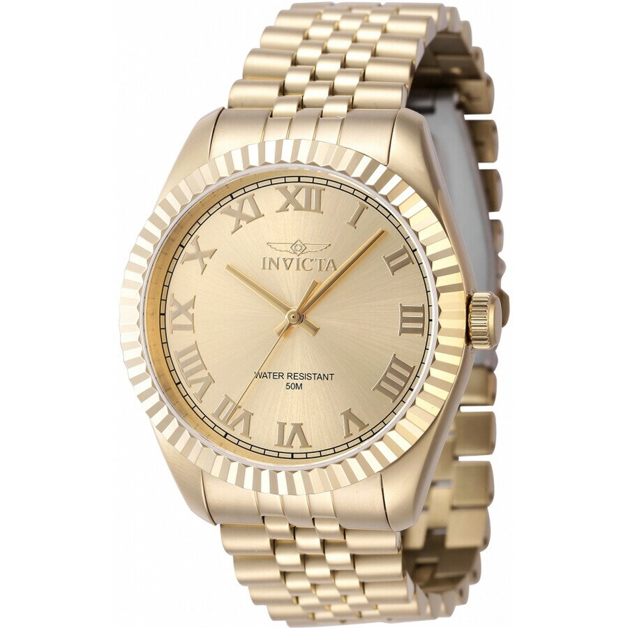 Invictaインビクタ Specialty クォーツ ゴールド ダイヤル メンズ ウォッチ 47406...