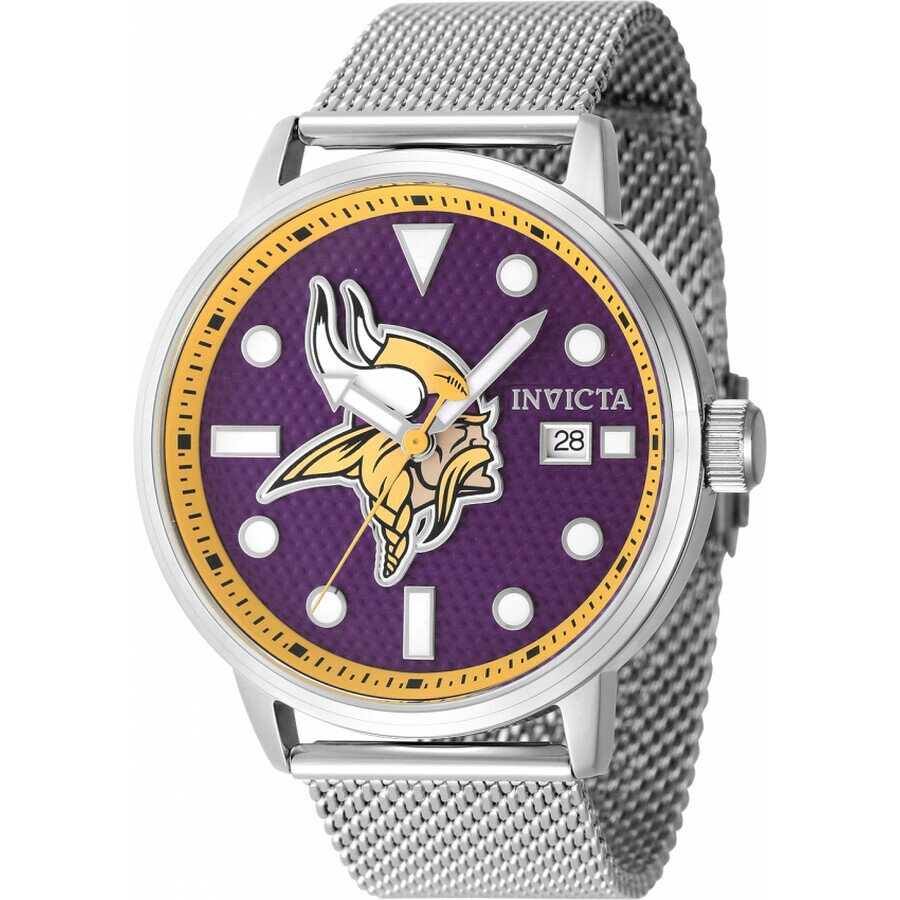 Other - Invictaインビクタ NFL ミネソタ バイキングス クォーツ パープル ダイヤル メンズ 腕時計 47990