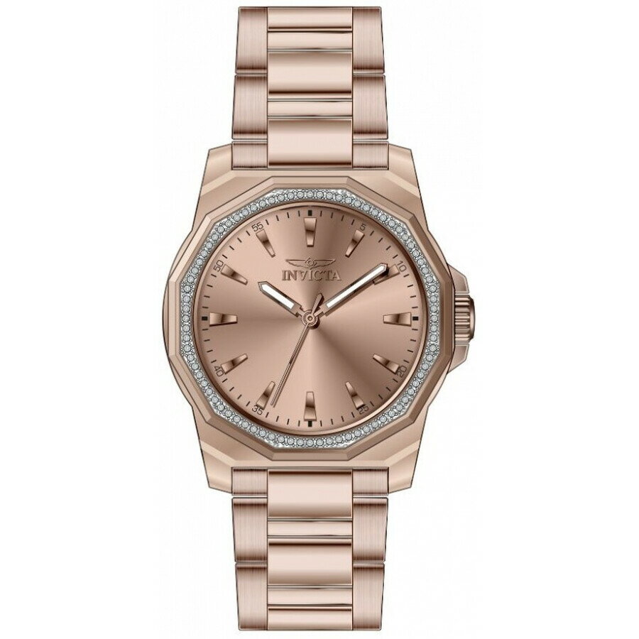 Invictaインビクタ Speedway クォーツ クリスタル ローズゴールド ダイヤル レディース 腕時計 49115