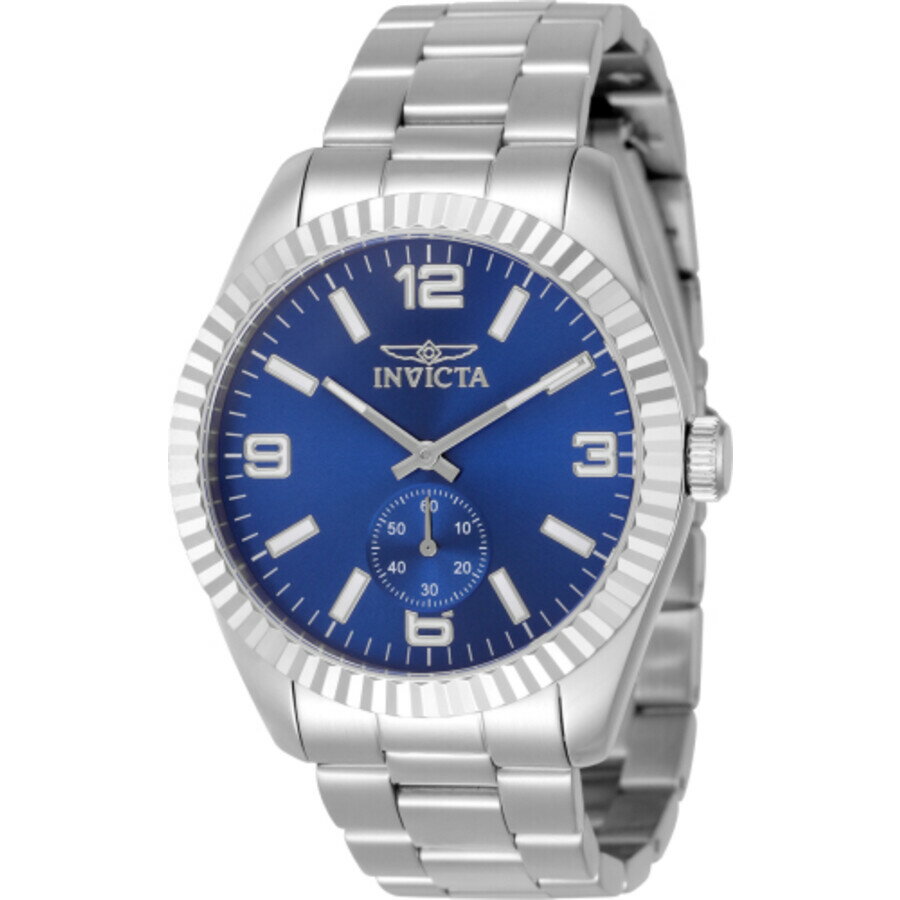 商品説明 主な機能/スペック・シルバートーンステンレススチールケース&ブレスレット・固定式シルバートーンステンレススチールベゼル・ブルー文字盤にシルバートーンの針とインデックス・アラビア数字時刻表示・外周に分表示・アナログ表示・スモールセコ...