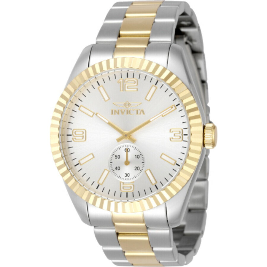 N - Invictaインビクタ Specialty クォーツ シルバー ダイヤル メンズ ウォッチ 49385