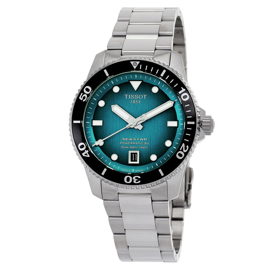 Other - Tissot Seastar 1000 腕時計 ユニセックス 自動巻き ターコイズグラデーション ステンレスベルト 300m防水