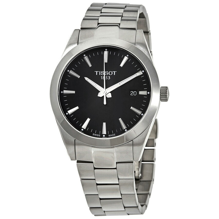 Tissot Gentleman 腕時計 メンズ クォーツ ブラック文字盤 ステンレススチール