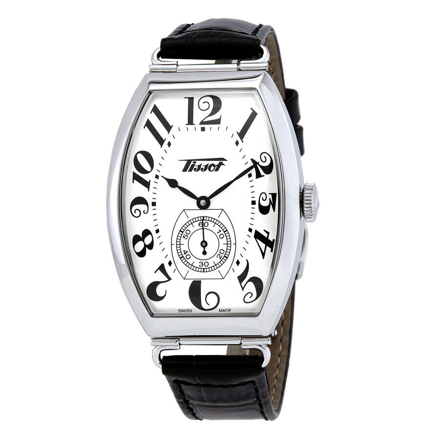 Rakuten - Tissot Heritage Porto レディース 腕時計 手巻き トノー型 シルバー文字盤 ブラックレザーベルト