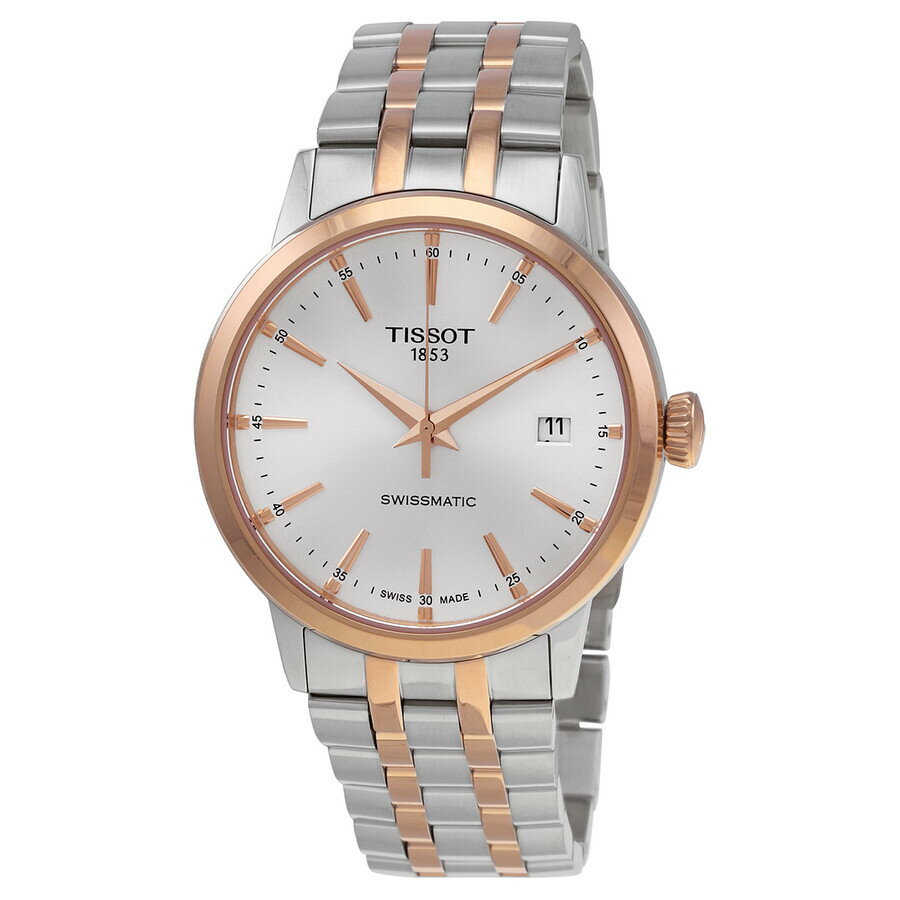 B, C, D, G, J, L, S, T, Z - Tissot Classic Dream 自動巻き腕時計 メンズ シルバー文字盤 ツートンカラー ステンレス