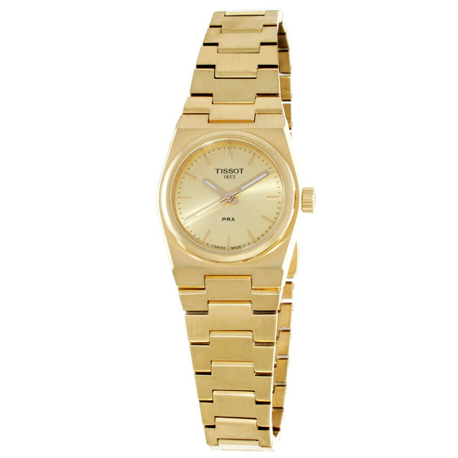 F, H, W - Tissot PRX レディース 腕時計 クォーツ シャンパン文字盤 ゴールドカラー ステンレススチール
