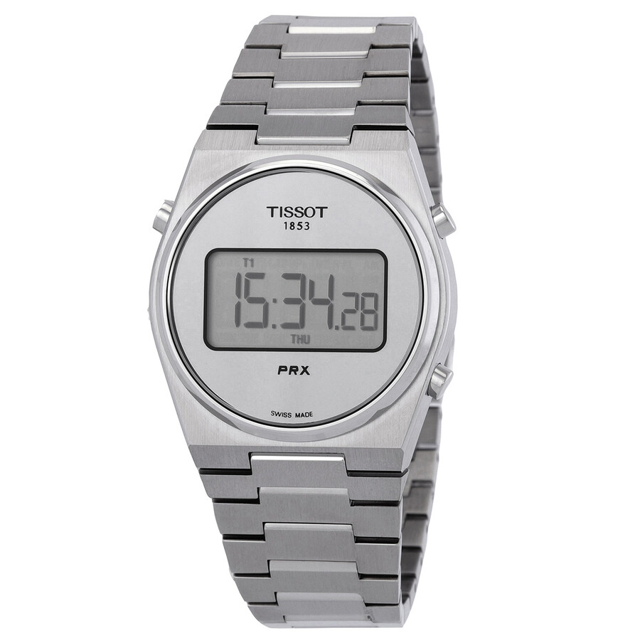 Tissot PRX デジタル クォーツ 腕時計 シルバー文字盤 ステンレスベルト 35mm ユニセックス