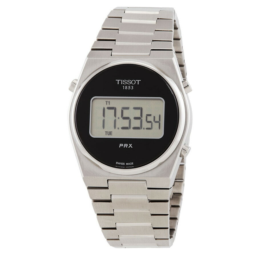 Other - Tissot PRX デジタル クォーツ メンズ 腕時計 シルバー ステンレススチール ブラック文字盤 35mm