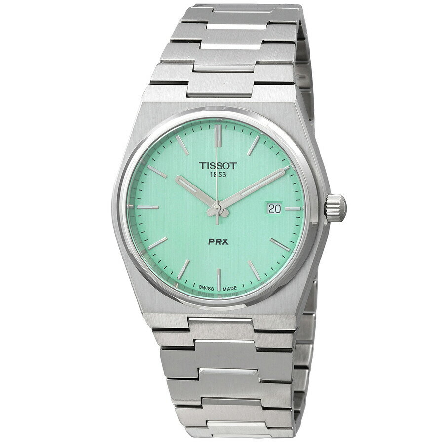 Tissot PRX 腕時計 メンズ クォーツ ライトグリーン文字盤 ステンレスベルト 40mm
