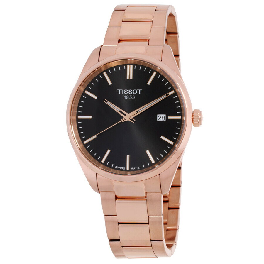 Rakuten - Tissot メンズ 腕時計 PR 100 クォーツ ローズゴールドPVD ブラック文字盤 アナログ 防水