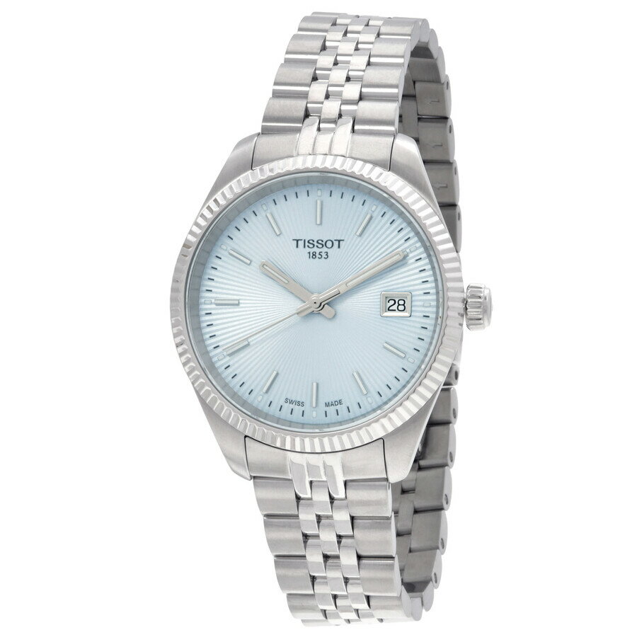 Rakuten - Tissot レディース 腕時計 クォーツ アイスブルー文字盤 ステンレススチールブレスレット 34mm