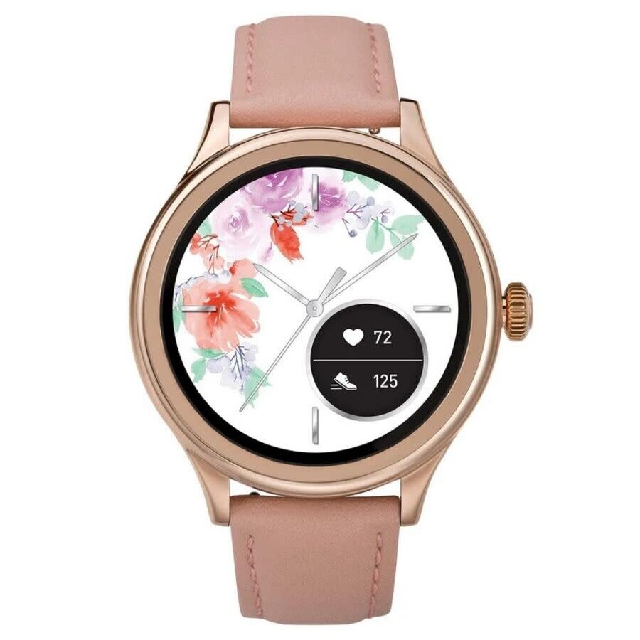 乐天商城 - Timex Iconnect レディース 腕時計 アナデジ クォーツ ローズゴールド ピンクストラップ 花柄文字盤