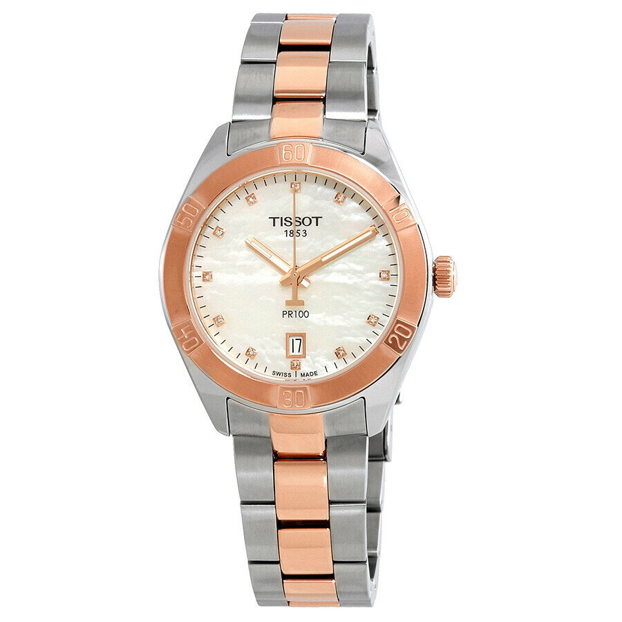 Rakuten - Tissotティソ PR100 ダイヤモンド ホワイトマザーオブパールダイヤル レディースウォッチ T101.910.22.116.00