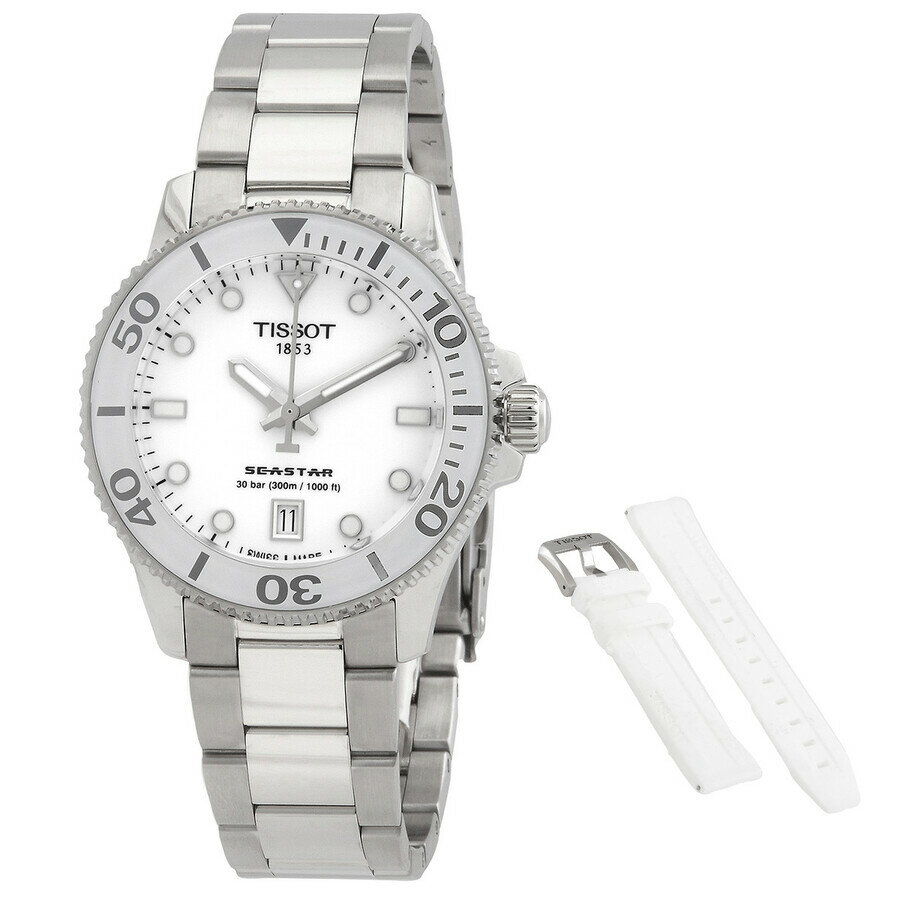 Tissotティソ シースター クォーツ ホワイトダイヤル メンズウォッチ T120.210.11.011.00