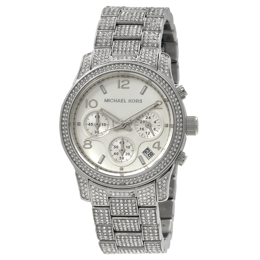 Runway パヴェ クロノグラフ シルバー レディース MK7434 Michael Kors