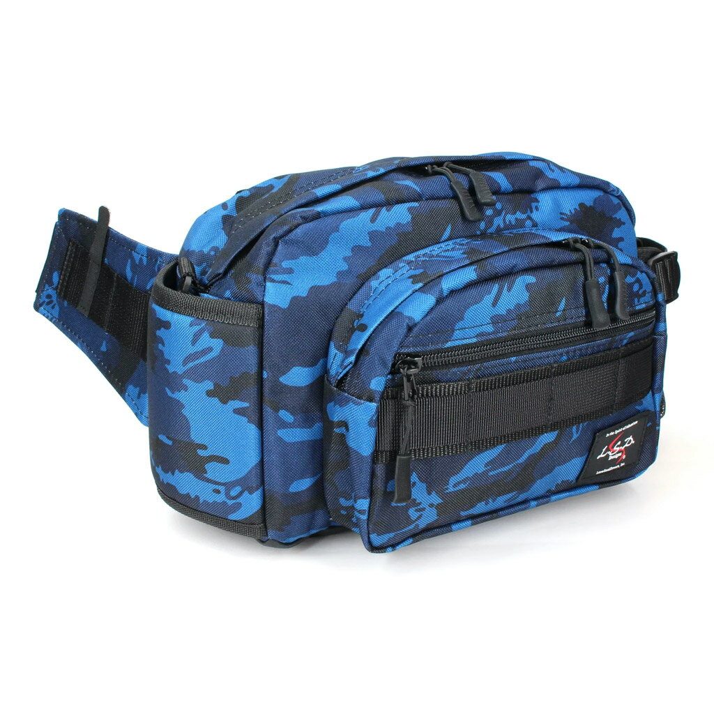 ●LSDデザイン　ヒップバッグミディアムショットネオ ブルーカモ 【まとめ送料割】