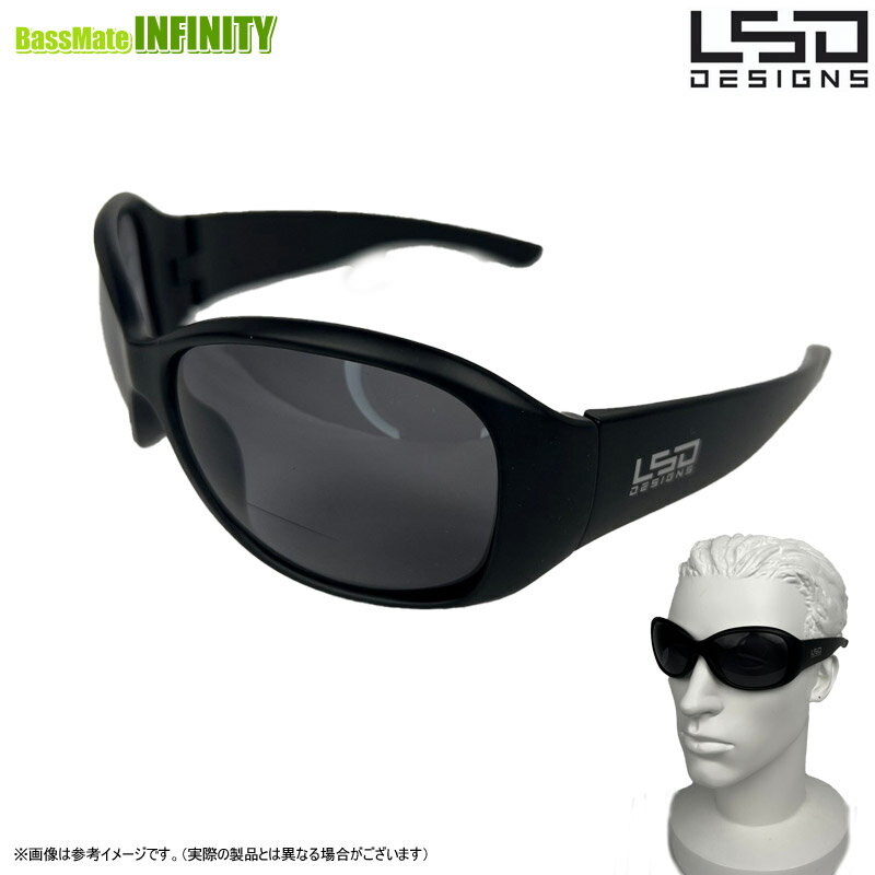 ●LSDデザイン　偏光サングラス フィッシングルーペDフライマン スモーク1.5倍(＋2.0) 【まとめ送料割】