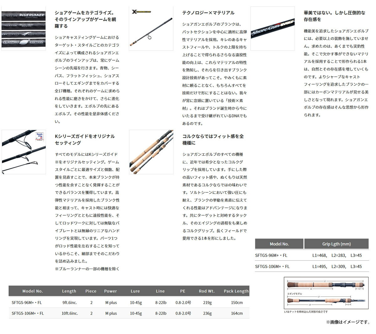 ●パームス　ショアガン エボルブ SFTGS-96M+・FL フラットフィッシュ (スピニングモデル)