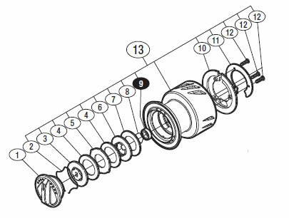 ●シマノ　13ステラSW 4000XG(030627)用 純正標準スプール (パーツ品番10HQ9)　【キャンセル及び返品不可商品】 【まとめ送料割】