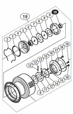 ●シマノ 15 ツインパワーSW 5000XG (033178)用 純正標準スプール (パーツ品番1085Z) 【キャンセル及び返品不可商品】 【まとめ送料割】
