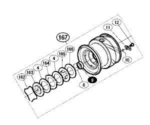 ●シマノ 16 ヴァンキッシュ 3000HGM (035066)用 純正標準スプール (パーツ品番13AQR) 【キャンセル及び返品不可商品】 【まとめ送料割】