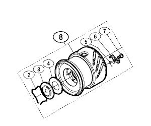 ●シマノ 16 ストラディックCI4 2500S (034908)用 純正標準スプール (パーツ品番13AQV) 【キャンセル及び返品不可商品】 【まとめ送料割】