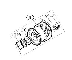 ●シマノ 16 ストラディックCI4 2500HGS (034915)用 純正標準スプール (パーツ品番13AQV) 【キャンセル及び返品不可商品】 【まとめ送料割】