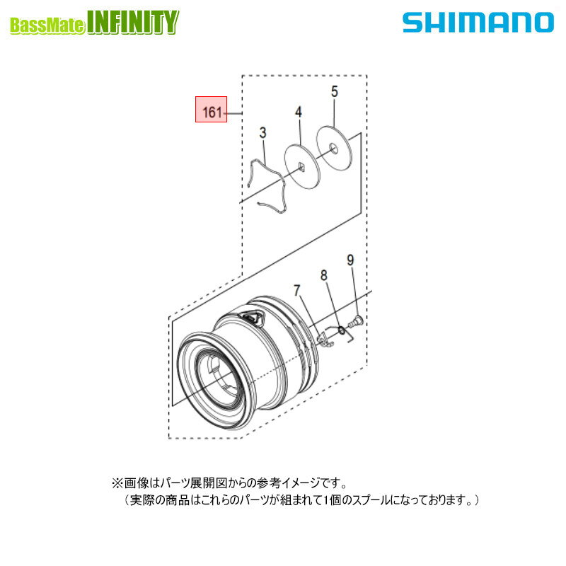 ●シマノ　23 セドナ 2500S (046475)用 純正標準スプール (パーツ品番13YPE)　【キャンセル及び返品不可..