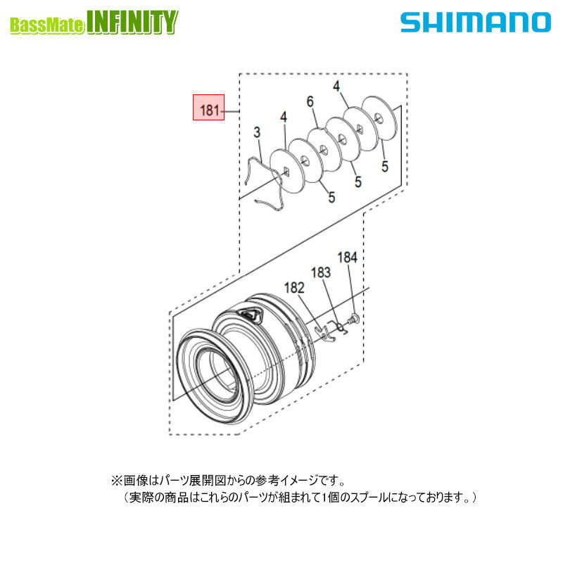 ●シマノ 23 セドナ C3000 (046505)用 純正標準スプール (パーツ品番13YPH) 【キャンセル及び返品不可商品】 【まとめ送料割】