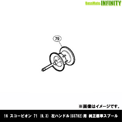Rakuten - ●シマノ　16 スコーピオン 71 (6.3) 左ハンドル(037824)用 純正標準スプール (パーツ品番13GNM)　【キャンセル及び返品不可商品】 【まとめ送料割】