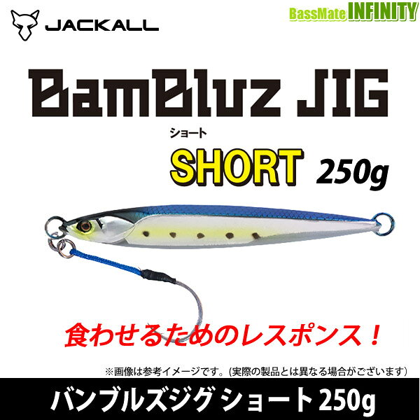 釣具のバスメイトインフィニティの●ジャッカル　BamBluz バンブルズジグ ショート 250g 【メール便配送可】 【まとめ送料割】｜アングル2
