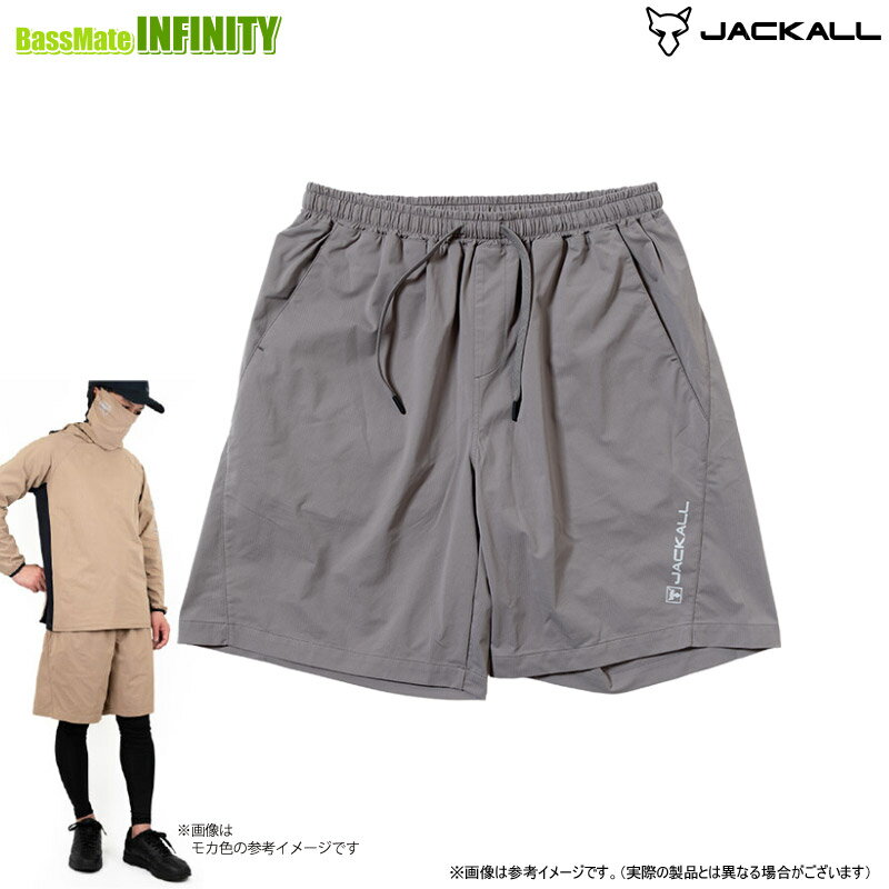 Rakuten - ジャッカル　ドライメッシュハーフパンツ (グレー) 【メール便配送可】 【まとめ送料割】