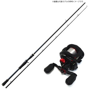 【ナイロン12lb糸付き】【バス釣り(ベイト)入門セット】●メジャークラフト　バスパラ BXC-632M＋Abu ブラックマックス4(右ハンドル)