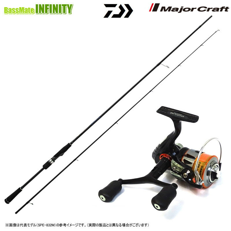 【送料無料】【フロロリーダープレゼント！】【PE0.8号(120m)糸付き】【エギング入門セット】●メジャークラフト　24 ソルパラ SPE-S832L＋スポーツライン BF V-MAX 2508W-DX-PE