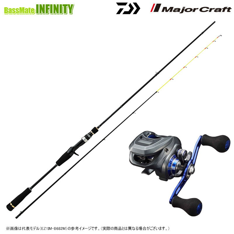 樂天商城 - 【イカメタル(ベイト)入門セット】●メジャークラフト　エギゾースト 1G イカメタル EZ1IM-B642MH＋ダイワ　ライトゲーム X IC 150L-DH (左ハンドル)