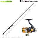 【アジング入門セット】【今ならパラワーム1点プレゼント】●メジャークラフト 鯵道 アジドウ 1G AD1-S502L+ダイワ 24 レブロス LT2000S-X...