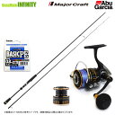 【日本製PE0.8号150m付き】【エギング入門セット】【今ならフロロリーダプレゼント】●メジャークラフト エギゾースト 1G EZ1-S862M+Abu オー...