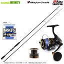 【日本製PE0.8号150m付き】【エギング入門セット】【今ならフロロリーダプレゼント】●メジャークラフト エギゾースト 1G EZ1-832M+Abu オーシ...