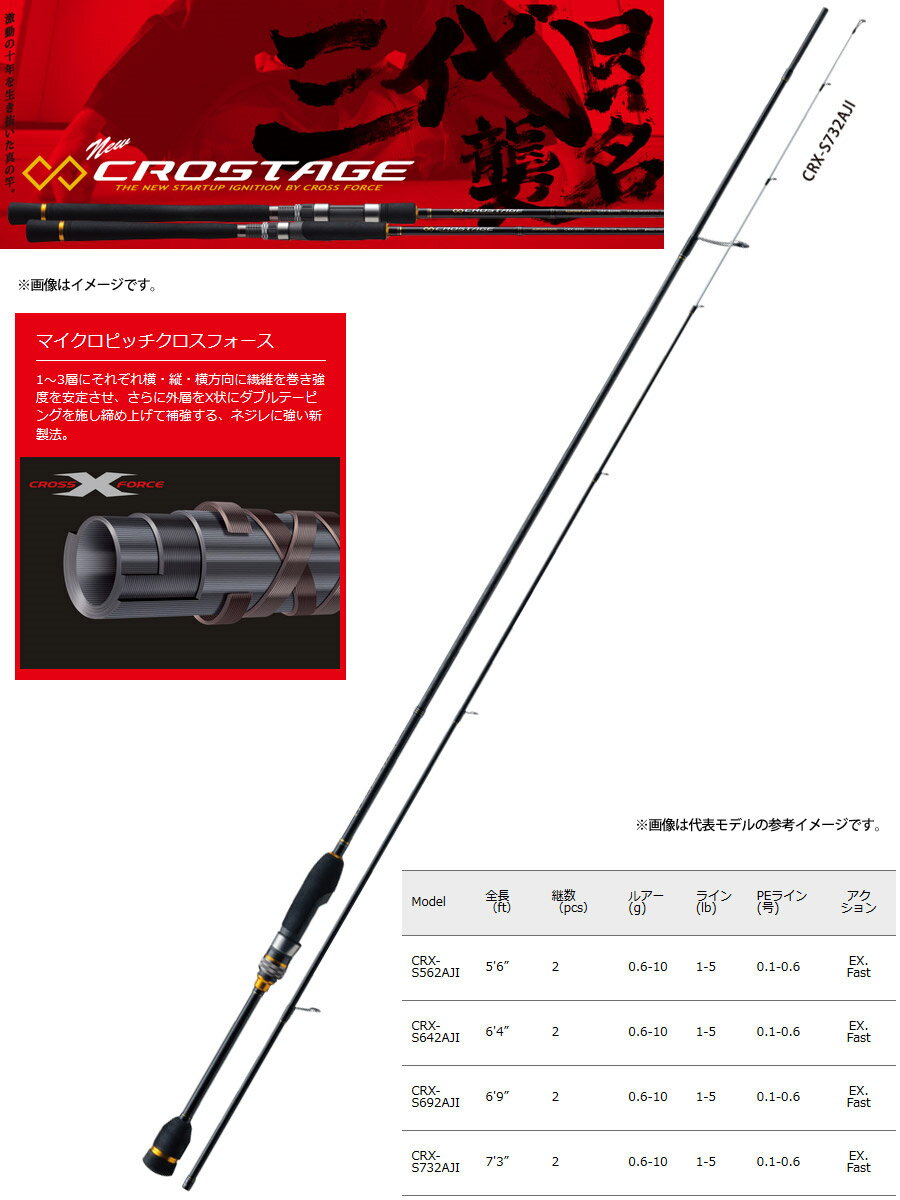 【アジング入門セット】●メジャークラフト　クロステージ CRX-S642AJI＋ダイワ　20 NEW レブロス LT2000S-XH