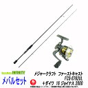 ●メジャークラフト ファーストキャスト FCS-S762UL+ダイワ 16 ジョイナス 2000(糸付)【メバル入門セット】