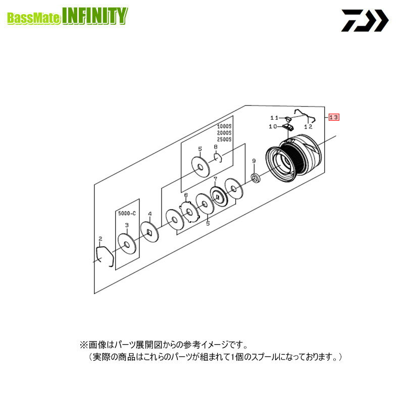 ●ダイワ 25 カルディア FC LT1000S(4550133442414)用 純正標準スプール (部品コード6R028601) 【キャンセル及び返品不可商品】 【まとめ送料割】