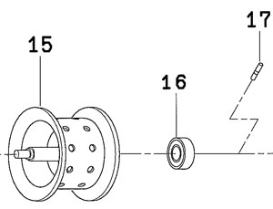 ●ダイワ　14エアド100H(4960652955928)用 純正標準ス