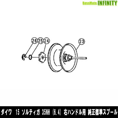 商品説明商品説明納期:1〜2週間程度でのご発送予定ダイワ　15 ソルティガ 35NH (6.4) 右ハンドル(4960652998666)用標準スプール商品は画像のパーツ一式（23〜26番）となります。こちらの商品はメーカーへのパーツ発注手配の為、ご注文受付後のキャンセル及び返品は不可となります。十分ご注意の上お申込み下さい。また納期は10〜14日程掛かりますので予めご了承願います。商品詳細スペック掲載在庫と発送納期について 掲載の在庫状況につきましては、当社及び取引先の在庫状況を反映致しております。ご注文タイミングにより当社在庫又はお取り寄せにてご用意させていただいております。また他の当社WEBサイトと在庫を共有も致しております。万一当社メーカー共に在庫欠品の場合には、ご連絡の上キャンセルさせていただく事がありますので予めご了承いただきます様お願い致します。商品のご発送は当社受付より2〜4営業日（土日祝休）程で行わせていただいております。商品がお取り寄せとなりました場合でも、2〜7日営業日（土日祝休）程ではご発送出来る様に努めさせていただいております。お急ぎの際は事前にお問合わせ下さい。 &nbsp; 沖縄県を含む離島地域へのご発送送料について 沖縄県全域及び配送業者の定めます離島部に該当する地域につきましては、お荷物のサイズにより追加送料が発生致します。送料無料商品、購入金額による送料サービスにつきましては対象外とさせていただきます。 追加送料を含んだ合計金額につきましては、当社受付後にEメールにてご案内させていただきます。尚、メール便でのご発送につきましては他の地域と同一料金、サービスにてご利用いただけます。 &nbsp; ご注文前にご確認をお願い致しますm(__)m 本商品はご注文タイミングやご注文内容によっては、購入履歴からのご注文キャンセル、修正を受け付けることができない場合がございます。 配送方法は、システム上全ての商品でメール便が選択出来ますが、商品名に　メール便配送可　と記載の無い商品が1点でも含まれますとメール便でのご発送は出来ません。 ご案内のEメールは必ず送信しておりますが、一括送信を行う為、受信環境やメールソフト、ウィルス対策により受信いただけない場合もございます。迷惑メール等もご確認の上、ご不明の際はお手数ですがお問い合わせいただきます様お願い致します。